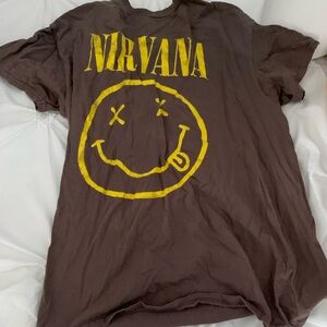 Nirvana Brown Short Sleeve Tee for Kids